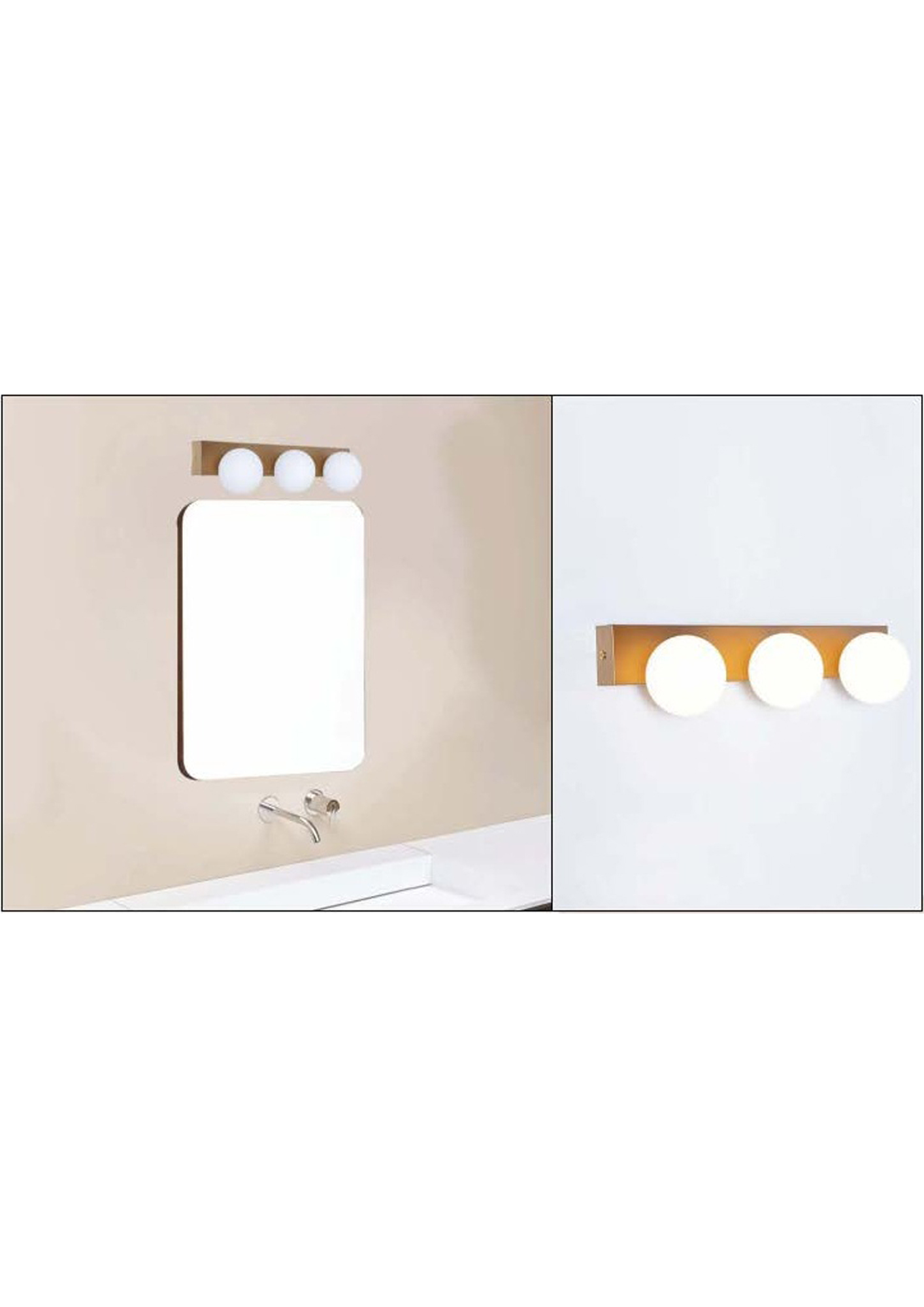 Beyond Lights - Brass Vanity Light- GL